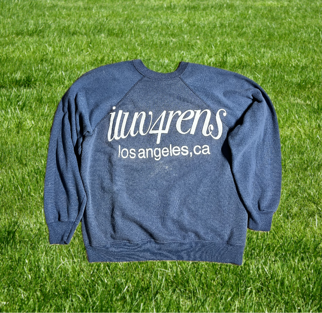 M blue crewneck