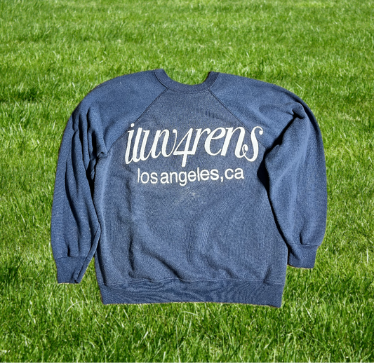 M blue crewneck