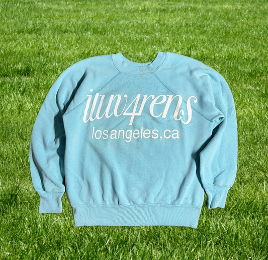 M teal crewneck