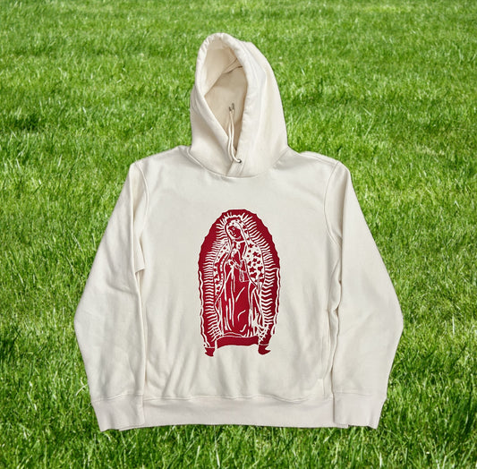 L cream hoodie
