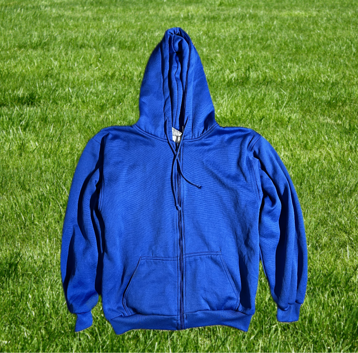M blue zip up