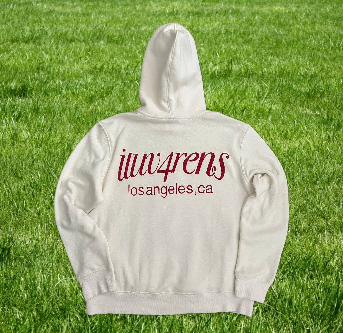 L cream hoodie